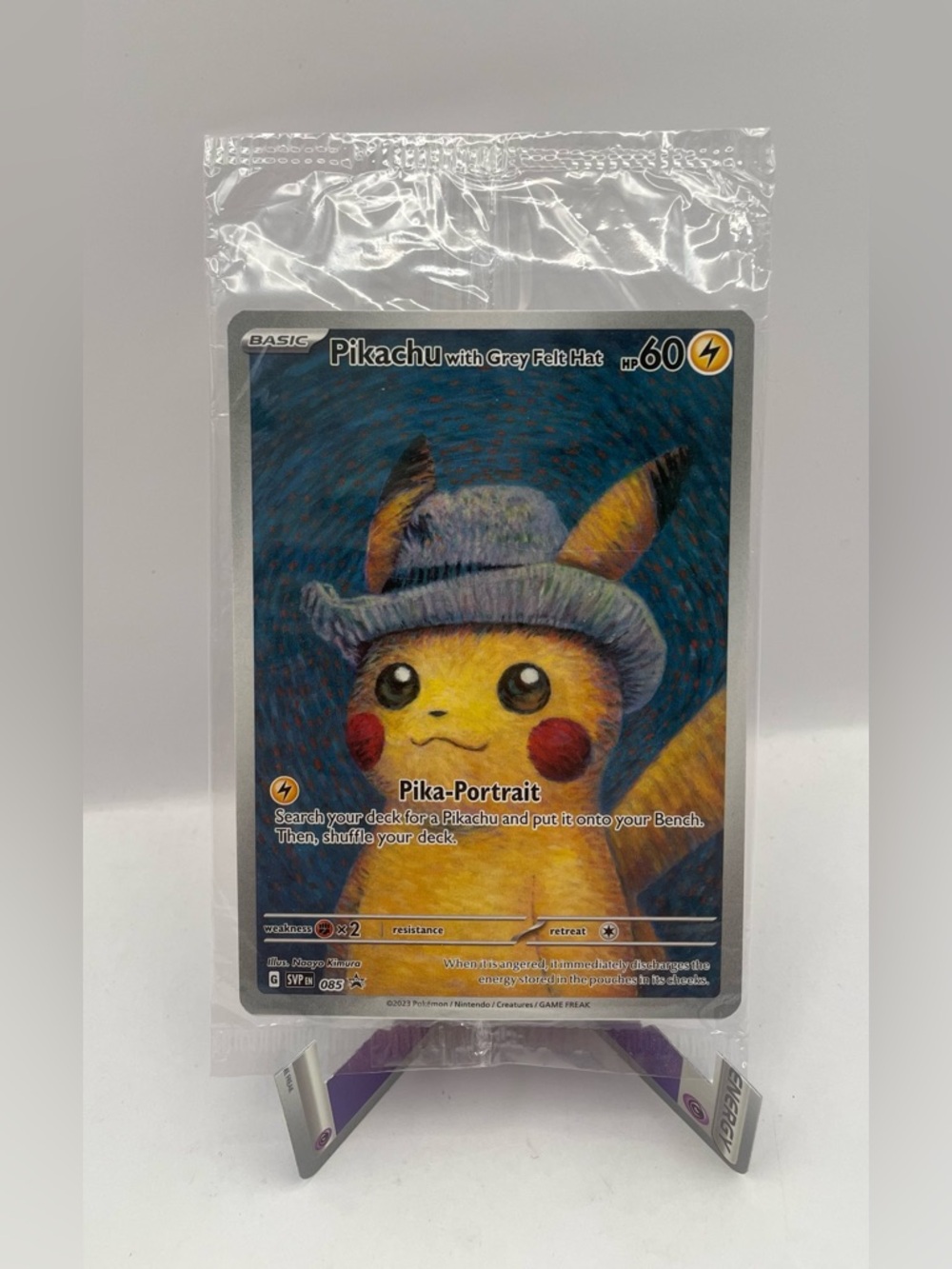 2023 Pikachu with Grey Felt Hat 085 Sealed Scarlet & Violet Van Gogh